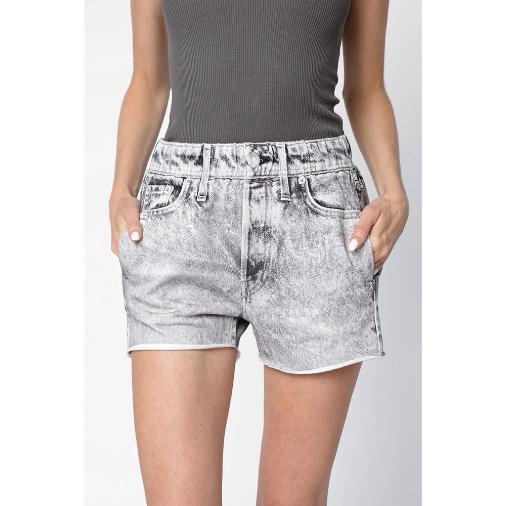 Rag & Bone Miramar Printed Denim Terry Cloth Shorts Women’s Size Small Pull-On
